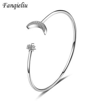 Fanqieliu Woman Cuff Bangles Adjustable 925 Sterling Silver Bracelet For Women Vintage Moon Star Charm Bracelets Female FQL20349
Fanqieliu Woman Cuff Bangles Adjustable 925 Sterling Silver Bracelet For Women Vintage Moon Star Charm Bracelets Female FQL20349