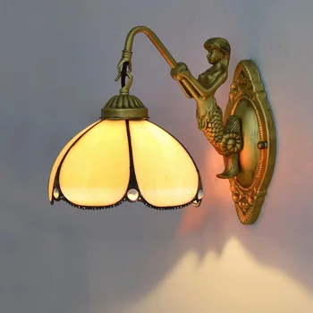 European Tiffany colored glass living room dining room bedroom bar club corridor balcony yellow curved wall lamp
European Tiffany colored glass living room dining room bedroom bar club corridor balcony yellow curved wall lamp