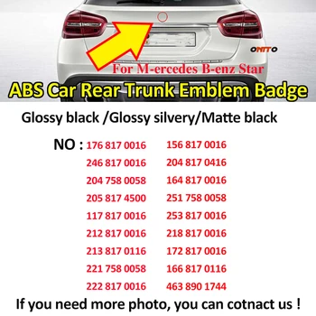 For Benz A B G R E GLA CGLK GLC GLS Class 3pins ABS Star Style Auto Rear Trunk Emblem Badge Sticker Decoration Label Accessory
For Benz A B G R E GLA CGLK GLC GLS Class 3pins ABS Star Style Auto Rear Trunk Emblem Badge Sticker Decoration Label Accessory