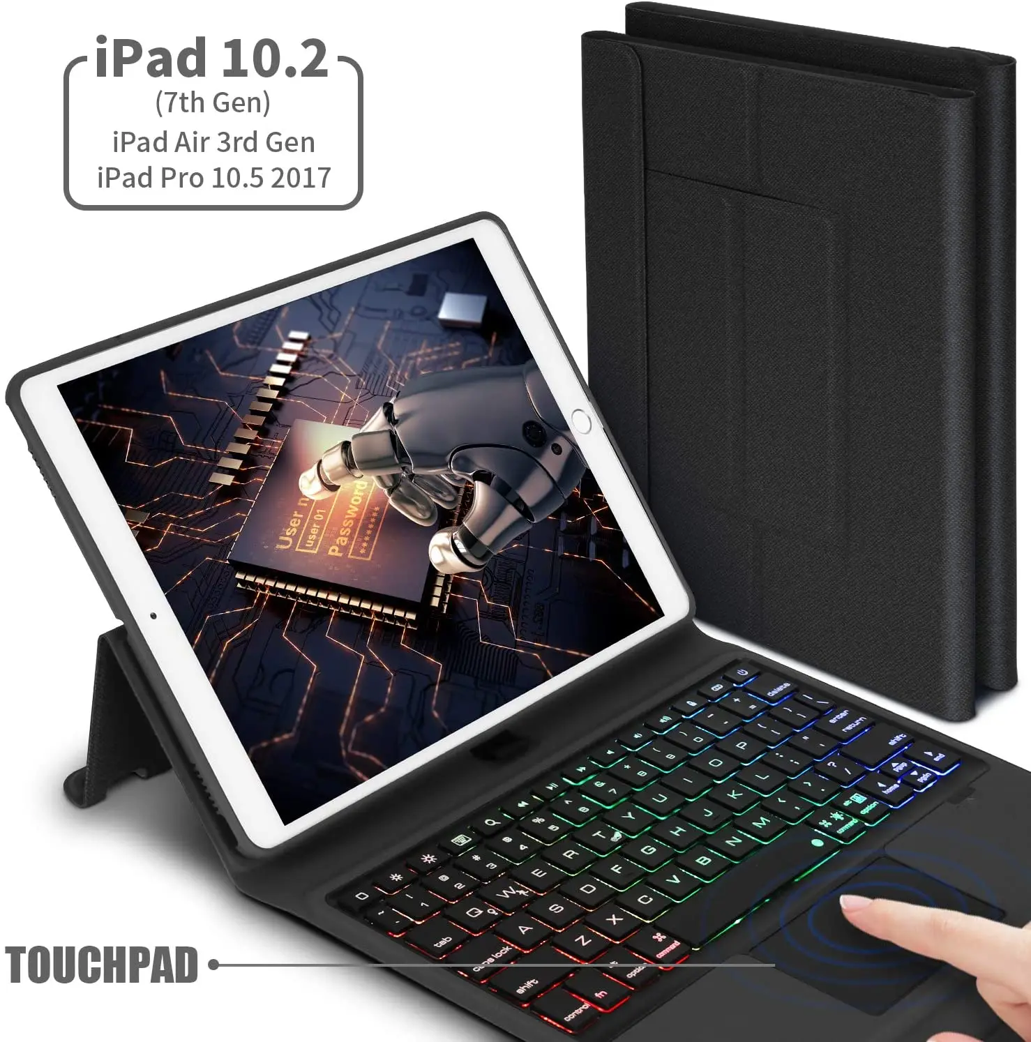 For iPad 10.2 Keyboard Case 7th Generation Case 2019 Touchpad Function Wireless With a backlight
For iPad 10.2 Keyboard Case 7th Generation Case 2019 Touchpad Function Wireless With a backlight