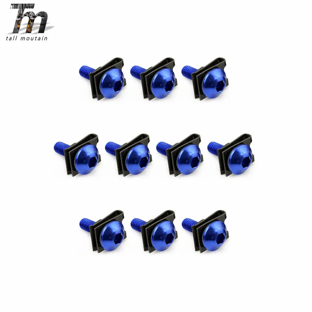 20pcs 6mm Universal Motorcycle Body Fairing Bolts Spire Speed Fastener Clips Screw Nuts Set CNC Aluminium
20pcs 6mm Universal Motorcycle Body Fairing Bolts Spire Speed Fastener Clips Screw Nuts Set CNC Aluminium