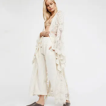 Summer Vacation Style Lace Cardigan Long Women's Swimsuit Cover Ups Beach Cover Up Embroidery Bohemian vacation Shirts 2XL
Summer Vacation Style Lace Cardigan Long Women's Swimsuit Cover Ups Beach Cover Up Embroidery Bohemian vacation Shirts 2XL