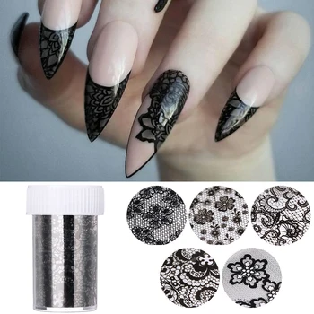 1 Box Lace Flower Transfer Foil Black White Nail Stickers Hollow Flower Sliders Transparent Decals Wraps Nail Art Decoration
1 Box Lace Flower Transfer Foil Black White Nail Stickers Hollow Flower Sliders Transparent Decals Wraps Nail Art Decoration