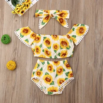 newborn girl 3 pieces summer flower set clothes infant baby girl sunflower ruffle top bloomers shorts suit sets
newborn girl 3 pieces summer flower set clothes infant baby girl sunflower ruffle top bloomers shorts suit sets