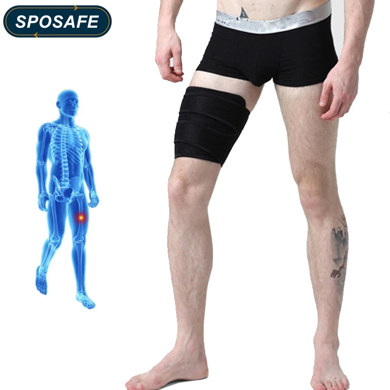 SPOSAFE Compression Wrap for Groin Hip Thigh Hamstring Ajustable Waist Support Brace Leg Sleeve Unisex Sports Protection Strap
SPOSAFE Compression Wrap for Groin Hip Thigh Hamstring Ajustable Waist Support Brace Leg Sleeve Unisex Sports Protection Strap