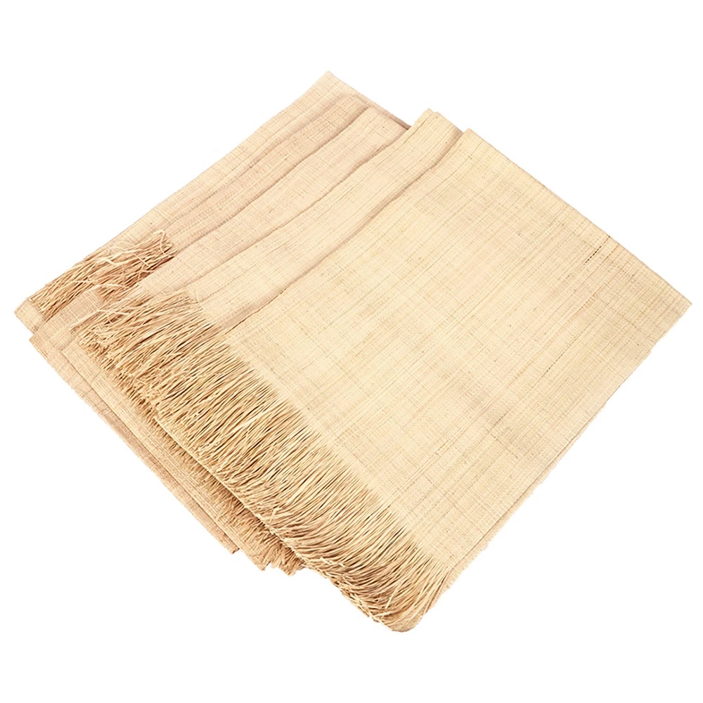 

Natural Real Raffia Mat Handmade Weaving Rope Rattan Material Webbing For Home Furniture Chair Table Decoration Like Rattan