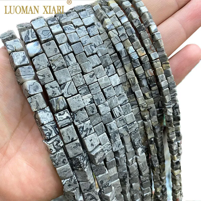 Wholesale 100% Natural Stone Map Jaspers Loose Square Spacer Beads For Jewelry Making DIY Bracelet Necklace 4/6/8MM
Wholesale 100% Natural Stone Map Jaspers Loose Square Spacer Beads For Jewelry Making DIY Bracelet Necklace 4/6/8MM