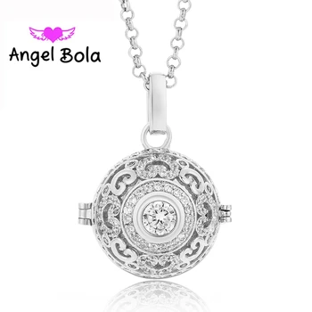New Luxury AAA CZ Necklaces 20.5mm Cage Zircon Jewelry Essential OIl Angel Bola Sound Music Pendants for Mom Gifts L098
New Luxury AAA CZ Necklaces 20.5mm Cage Zircon Jewelry Essential OIl Angel Bola Sound Music Pendants for Mom Gifts L098