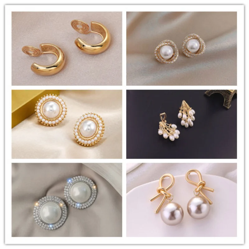 2021 New Fashion Korean Earrings for Women Aolly Pearl Rhinestone Round Geometric Ear Studs Female Classic Office Ear Clip
2021 New Fashion Korean Earrings for Women Aolly Pearl Rhinestone Round Geometric Ear Studs Female Classic Office Ear Clip
