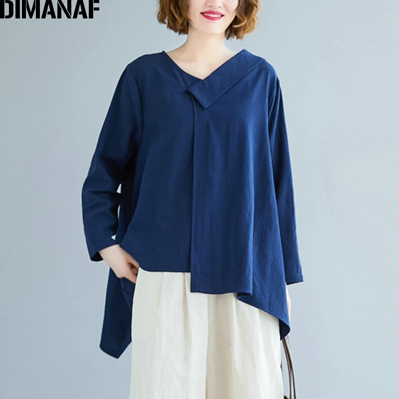 DIMANAF Plus Size Spring Women Blouse Shirts Lady Tops Tunic Basic Casual Cotton Linen Loose Solid Long Sleeve Female Clothing
DIMANAF Plus Size Spring Women Blouse Shirts Lady Tops Tunic Basic Casual Cotton Linen Loose Solid Long Sleeve Female Clothing