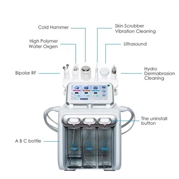 CE Approval 6 In 1 H2O2 Face Lifting Skin Rejuvenation Big Pump Beauty Equipment for Deep Facial Cleaning
CE Approval 6 In 1 H2O2 Face Lifting Skin Rejuvenation Big Pump Beauty Equipment for Deep Facial Cleaning