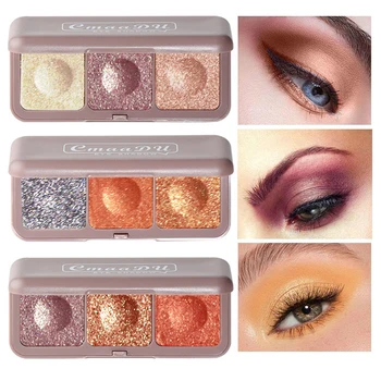 Glitter Eyeshadow Pallete Waterproof Non-Blooming Glitter Long Lasting Beauty Cosmetic 3 Colors Shimmer And Shine Makeup Palette
Glitter Eyeshadow Pallete Waterproof Non-Blooming Glitter Long Lasting Beauty Cosmetic 3 Colors Shimmer And Shine Makeup Palette