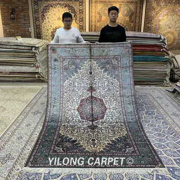 YILONG 5'x8' Handwoven Persian Ivory Rugs Antique Classic Medallion Silk Carpet (YXR363B)
YILONG 5'x8' Handwoven Persian Ivory Rugs Antique Classic Medallion Silk Carpet (YXR363B)