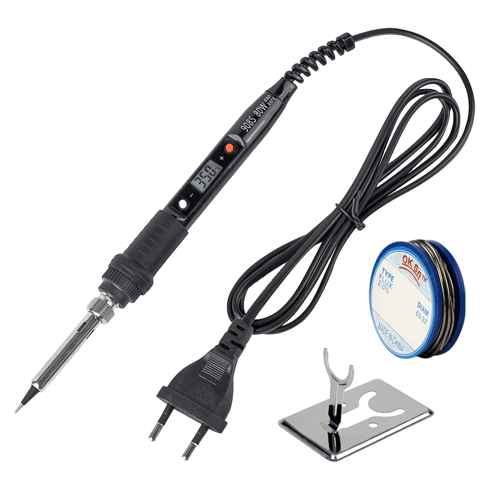JCD 908S Electric Soldering Iron Portable Digital Adjustable Temperature Soldering Iron Welder Tip Welding Equipment 80W
JCD 908S Electric Soldering Iron Portable Digital Adjustable Temperature Soldering Iron Welder Tip Welding Equipment 80W