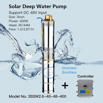 3INCH 400W DC48V Micro Solar Deep Well Water Pump machine Head 30/44M max flow 2.6T/H for home and agriculture High Efficiency
3INCH 400W DC48V Micro Solar Deep Well Water Pump machine Head 30/44M max flow 2.6T/H for home and agriculture High Efficiency