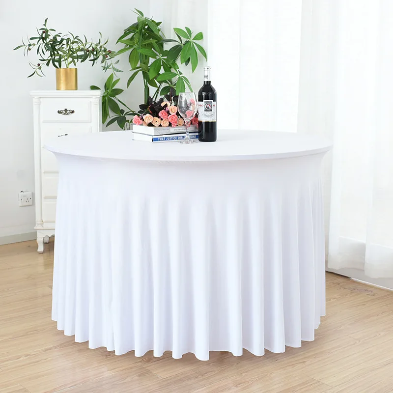 Spandex Polyester Elastic Table Cloth Round White Tablecloth For Wedding Decoration Hotel Party Table Cloth Table Cover Overlay
Spandex Polyester Elastic Table Cloth Round White Tablecloth For Wedding Decoration Hotel Party Table Cloth Table Cover Overlay