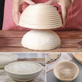 Fermentation Rattan Dough Basket with Cloth Cover Practical Durable Multi-functional Bread Baguette Proofing Baskets
Fermentation Rattan Dough Basket with Cloth Cover Practical Durable Multi-functional Bread Baguette Proofing Baskets