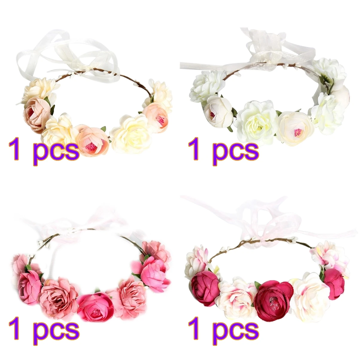 4pcs KIT Bohemian Flower Hair Wreaths & GarlandsHeadband Simulation Loop Wedding Party Wreath Artificial Decorations- Khaki
4pcs KIT Bohemian Flower Hair Wreaths & GarlandsHeadband Simulation Loop Wedding Party Wreath Artificial Decorations- Khaki