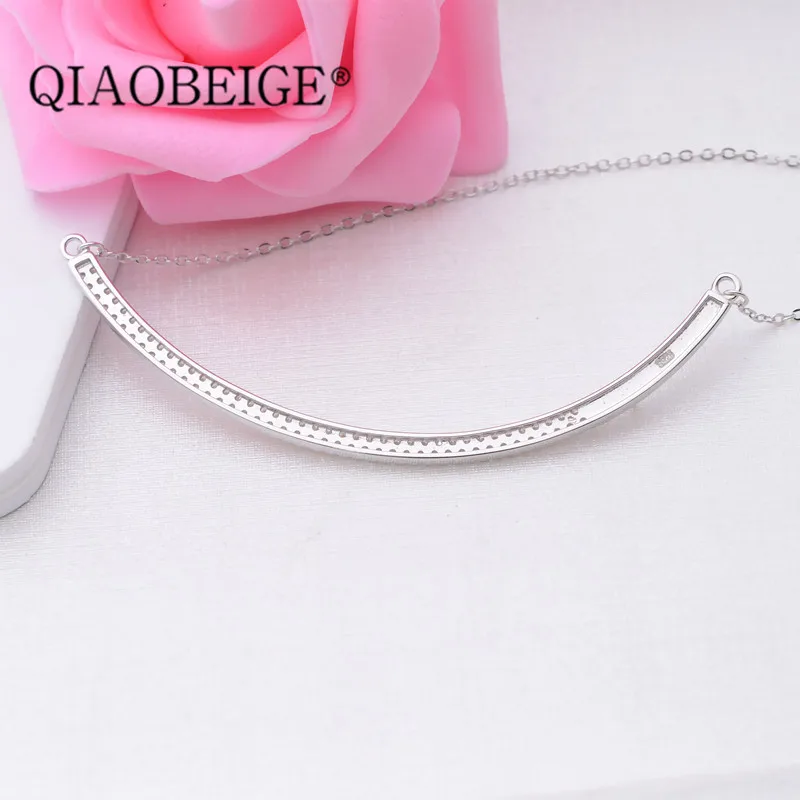 QIAOBEIGE Fashion 100% 925 sterling silver zircon pendant chain bohemian Charm silver necklace W oman party jewelry Wholesale
QIAOBEIGE Fashion 100% 925 sterling silver zircon pendant chain bohemian Charm silver necklace W oman party jewelry Wholesale