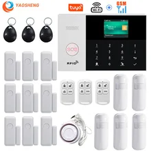 Tuya WIFI GSM Home Burglar Security Alarm System 433MHz APP Control LCD Touch Keyboard 11 Languages Wireless Alarm System Kit
Tuya WIFI GSM Home Burglar Security Alarm System 433MHz APP Control LCD Touch Keyboard 11 Languages Wireless Alarm System Kit