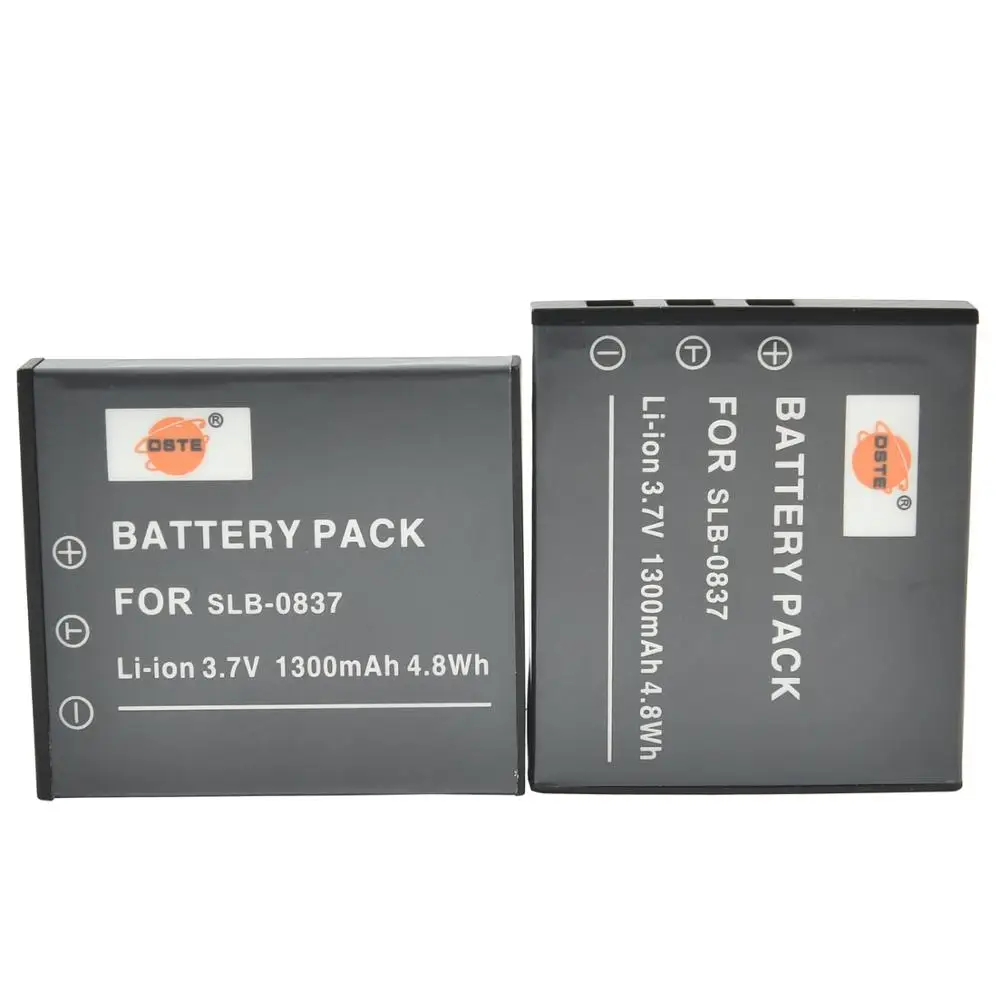 DSTE 2PCS SLB-0837 Camera Battery for Samsung Digimax #1 i5 i6 i50 i70 L50 L80 L700 NV3 NV7 FinePix F402 | Электроника