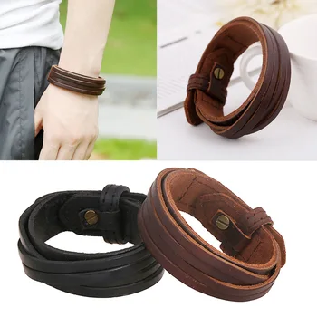 BONLAVIE Punk Retro Wide Leather Leather Bracelet Simple Multilayer Men's Leather Bracelet Weave Bracelet Bracelet
BONLAVIE Punk Retro Wide Leather Leather Bracelet Simple Multilayer Men's Leather Bracelet Weave Bracelet Bracelet