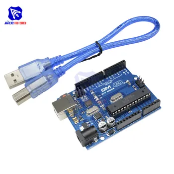 diymore UNO R3 ATMEGA328P ATMEGA16U2 Module Development Board with Type-B USB Cable for Arduino I/O ISP
diymore UNO R3 ATMEGA328P ATMEGA16U2 Module Development Board with Type-B USB Cable for Arduino I/O ISP