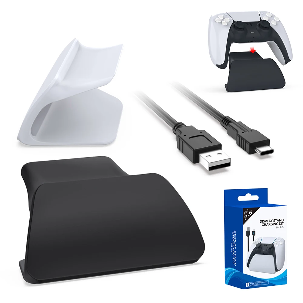 USB Charging Cable Game Bracket Stand Desktop Holder Game Controller Display Rack Stand Charging Holder with USB Cable for PS5
USB Charging Cable Game Bracket Stand Desktop Holder Game Controller Display Rack Stand Charging Holder with USB Cable for PS5