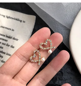 New Style Silver Needle Set Heart Cross Pearl Earrings Versatile Delicacy Earrings Ear Stud
New Style Silver Needle Set Heart Cross Pearl Earrings Versatile Delicacy Earrings Ear Stud