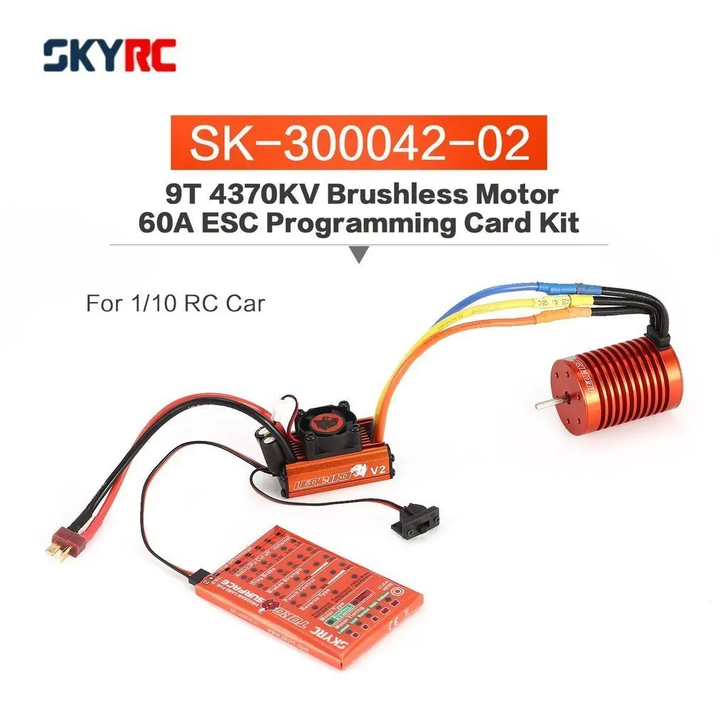 SKYRC SK-300042-02 9T 4370KV Brushless Motor 60A Brushless ESC Programming Card Combo Set for 1/10 RC Car Truck
SKYRC SK-300042-02 9T 4370KV Brushless Motor 60A Brushless ESC Programming Card Combo Set for 1/10 RC Car Truck