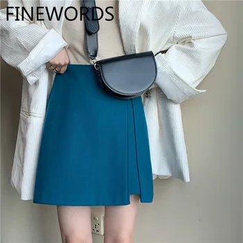 FINEWORDS High Waist Irregular Blue Skirts Woolen Women Mini Skirt Sexy A Line Solid 2020 Spring Korean Chic Kawaii jupe femme
FINEWORDS High Waist Irregular Blue Skirts Woolen Women Mini Skirt Sexy A Line Solid 2020 Spring Korean Chic Kawaii jupe femme