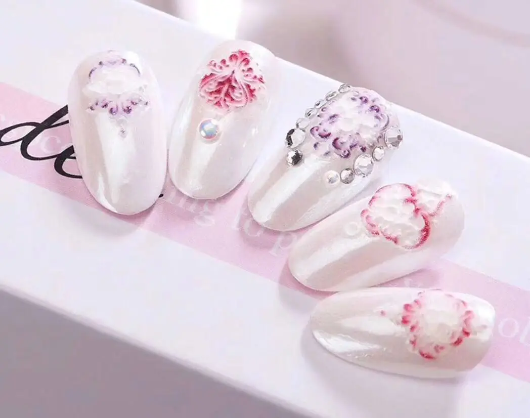 1pcs3d New Acrylic Carving Nail Sticker Black Line White Pink Flower Design Water Decal Experiential Nail Polish Decal
1pcs3d New Acrylic Carving Nail Sticker Black Line White Pink Flower Design Water Decal Experiential Nail Polish Decal