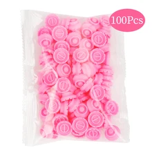 100pcs Disposable Eyelash Cup Holder  Lashes Glue Holder Plastic Stand Quick Flowering For Eyelash Extension Makeup Tools