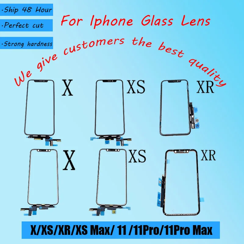 Оригинальный сенсорный экран дигитайзер для iPhone X/XR/XS Max/11 ЖК внешнее стекло с