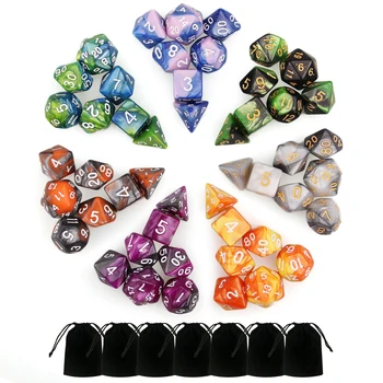7 Set 49PCS Assorted Colors Dice Polyhedral Number Game Dice 7 Style D4 D6 D8 2D10 D12 D20 for Dungeons Dragon Party Board Games
7 Set 49PCS Assorted Colors Dice Polyhedral Number Game Dice 7 Style D4 D6 D8 2D10 D12 D20 for Dungeons Dragon Party Board Games