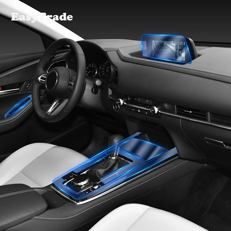 Аксессуары для Mazda CX30 зеркальная прозрачная пленка из ТПУ приборной панели