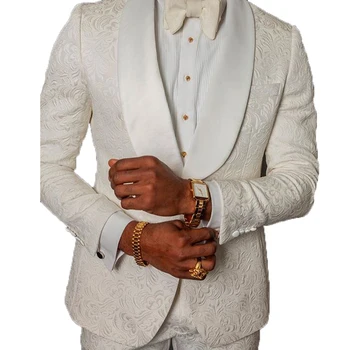 Floral Ivory 2 Pieces Party Suit Shawl Lapel Men Suits for Wedding Groom Suits Wedding Tuxedos Suits Costume Homme mariage
Floral Ivory 2 Pieces Party Suit Shawl Lapel Men Suits for Wedding Groom Suits Wedding Tuxedos Suits Costume Homme mariage