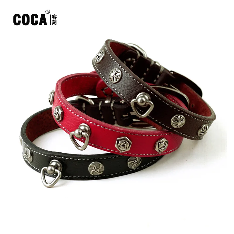 Coca Guest Carved Retro Cowhide Rivet Dog Neck Ring Teddy Small Dogs Genuine Leather Bandana 2.0 Cm * 42 Cm
Coca Guest Carved Retro Cowhide Rivet Dog Neck Ring Teddy Small Dogs Genuine Leather Bandana 2.0 Cm * 42 Cm