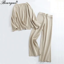 Two Pieces Set Women Knitted Tracksuit O-Neck Sweater + Wide Leg Pants Solid Color Elegant Soft Casual 2022 Female Pullover Suit
Two Pieces Set Women Knitted Tracksuit O-Neck Sweater + Wide Leg Pants Solid Color Elegant Soft Casual 2022 Female Pullover Suit