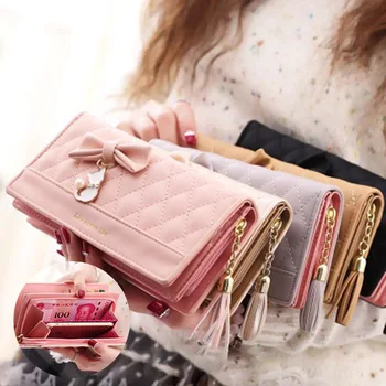 New Arrival Women Long Purse Tassel Bowknot Rhomboids Coin Purse Card Phone Holder Wallet
New Arrival Women Long Purse Tassel Bowknot Rhomboids Coin Purse Card Phone Holder Wallet