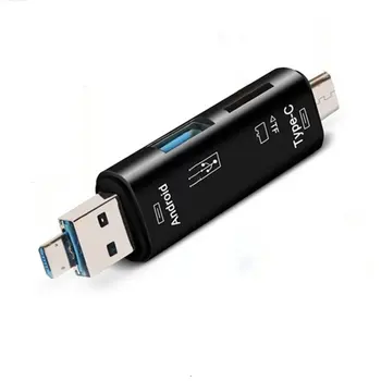 Multifunctional 5-in-1 USB Type C Micro USB OTG Card Reader for Android Phone Computer Universal TF Card U Flash Drive
Multifunctional 5-in-1 USB Type C Micro USB OTG Card Reader for Android Phone Computer Universal TF Card U Flash Drive