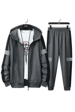 New Men's Tracksuit Loose Casual Solid Color Fashion Cardigan Two-piece Hoodies and Trousers
New Men's Tracksuit Loose Casual Solid Color Fashion Cardigan Two-piece Hoodies and Trousers
