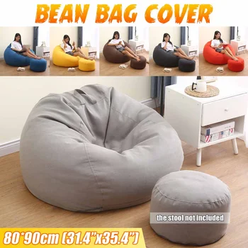 Comfortable Lazy Sofas Cover Chairs without Filler Linen Cloth Lounger Seat Bean Bag Pouf Puff Couch Tatami Living Room 80X90cm
Comfortable Lazy Sofas Cover Chairs without Filler Linen Cloth Lounger Seat Bean Bag Pouf Puff Couch Tatami Living Room 80X90cm