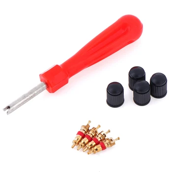 1 Set Tire Valve Service Kit 4 Valve Cores 4 Valve Caps 1 Valve Stem Screwdriver Tire Repair Tool for Car Motorcycle Bus Truck
1 Set Tire Valve Service Kit 4 Valve Cores 4 Valve Caps 1 Valve Stem Screwdriver Tire Repair Tool for Car Motorcycle Bus Truck