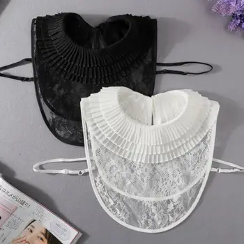Ladies Women Wrinkled Layered Chiffon Lapel Half-Shirt Blouse Crochet Hollow Out Floral Lace Detachable False Collar Necklace
Ladies Women Wrinkled Layered Chiffon Lapel Half-Shirt Blouse Crochet Hollow Out Floral Lace Detachable False Collar Necklace