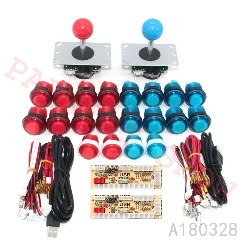 2Players Arcade LED Kit with Zero Delay USB Encoder To PC Arcade Games 4/8 Way 5Pin Joystick + LED Illuminated Push Buttons
2Players Arcade LED Kit with Zero Delay USB Encoder To PC Arcade Games 4/8 Way 5Pin Joystick + LED Illuminated Push Buttons