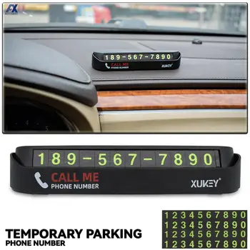 Placa de Número de Telefone para Carro: Solução Prática para Estacionamentos Temporários 10 Car Phone Number Parking Plate Temporary Stop Sign Sticker Display Park Card Telephone Number License Plate Hidden Accessories