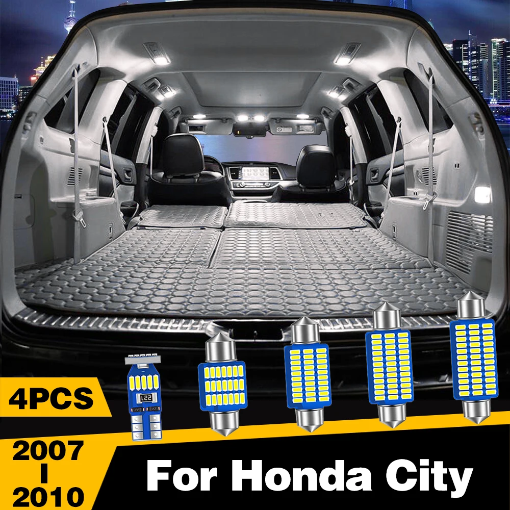 4 Pcs White Ice-Blue LED Highlight Car Interior Dome Reading Light Roof Lamp Auto Accessories For Honda City 2007 2008 2009 2010
4 Pcs White Ice-Blue LED Highlight Car Interior Dome Reading Light Roof Lamp Auto Accessories For Honda City 2007 2008 2009 2010