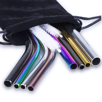 Reusable Metal Drinking Straws 2/4/8Pcs 304 Stainless Steel Sturdy Bent Straight Drinks Straw
Reusable Metal Drinking Straws 2/4/8Pcs 304 Stainless Steel Sturdy Bent Straight Drinks Straw