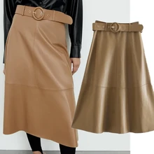 Maxdutti Faldas Mujer Moda 2021 England Style Ofiice Lady Skirts Womens Elegant Solid Leather Skirt Women Fashion Simple Sashes
Maxdutti Faldas Mujer Moda 2021 England Style Ofiice Lady Skirts Womens Elegant Solid Leather Skirt Women Fashion Simple Sashes